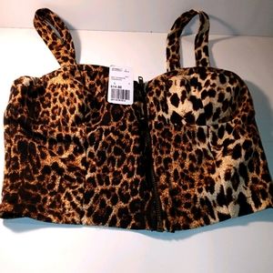 Forever 21 Zip Front Halter Top